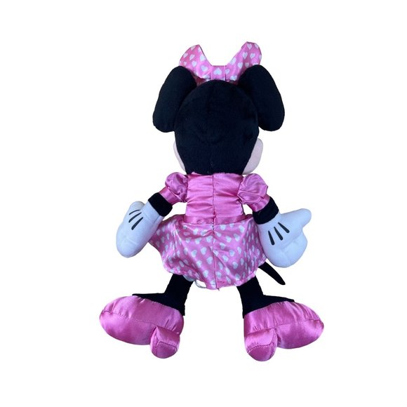 Disney 14" Minnie Mouse in Pink Polka Dot Dress Plush Doll EUC Kcare - Picture 2 of 13